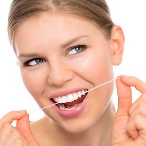 favorite los angeles dentist flossing